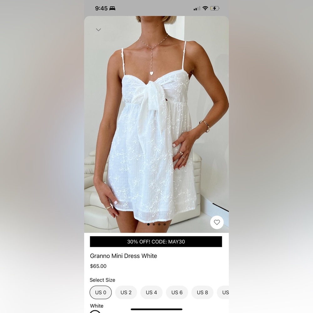 Granno Mini Dress White Princess Polly